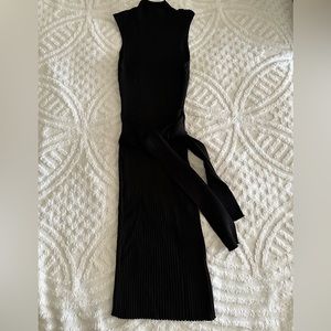 Guess Black sweater sheath dress side tie